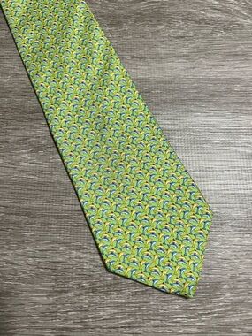 Tommy Hilfiger Silk Dolphin Patterned Green Men's silk Tie